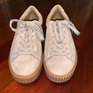 Suede platform sneakers